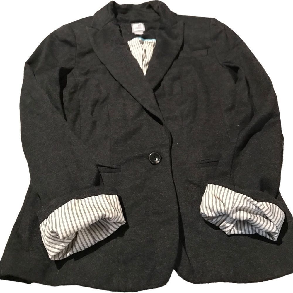 JCP size small black cotton lined blazer excellent condition